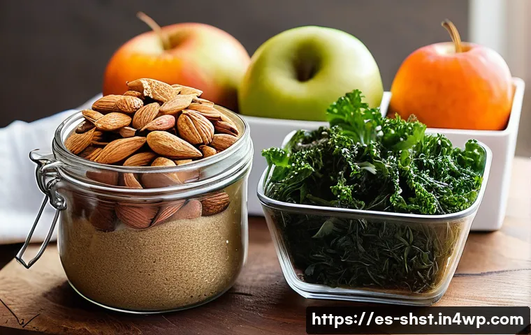 건강한 친환경 간식 만들기 - A vibrant and inviting kitchen scene showcasing a variety of homemade eco-friendly snacks arranged o...